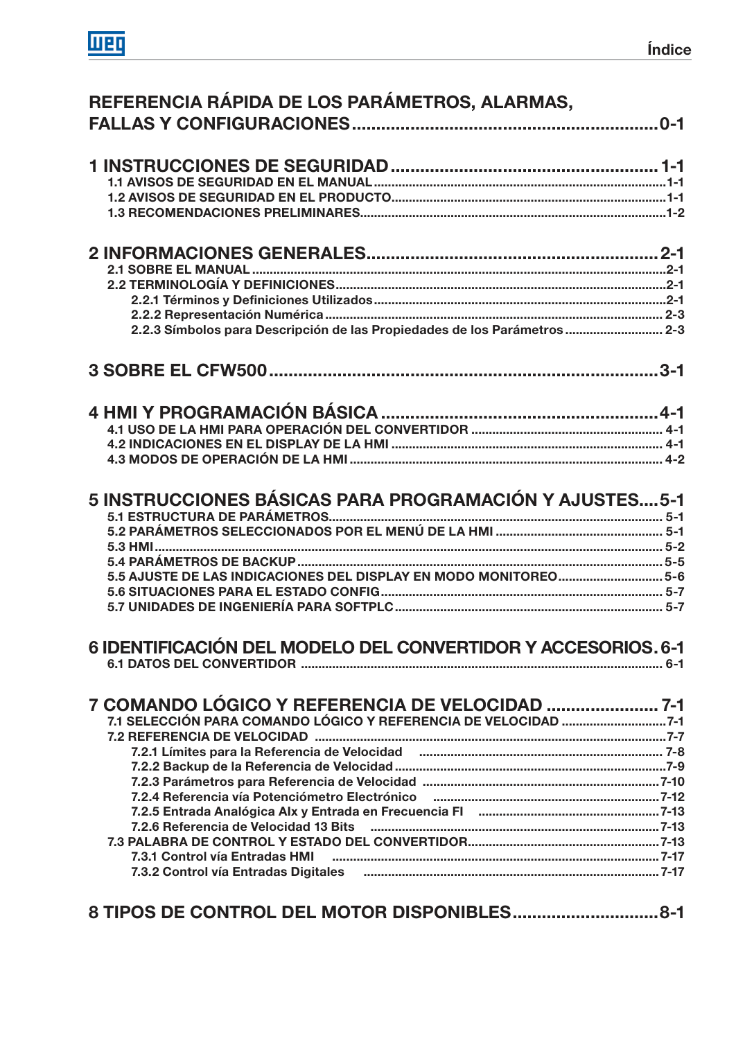 Manual CFW500 - página 5
