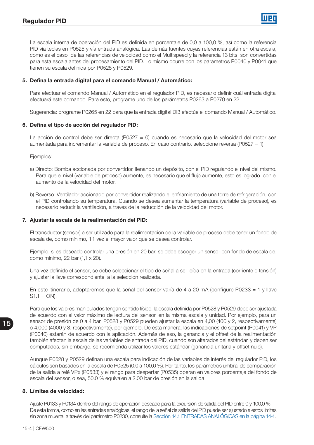 Manual CFW500 - página 182